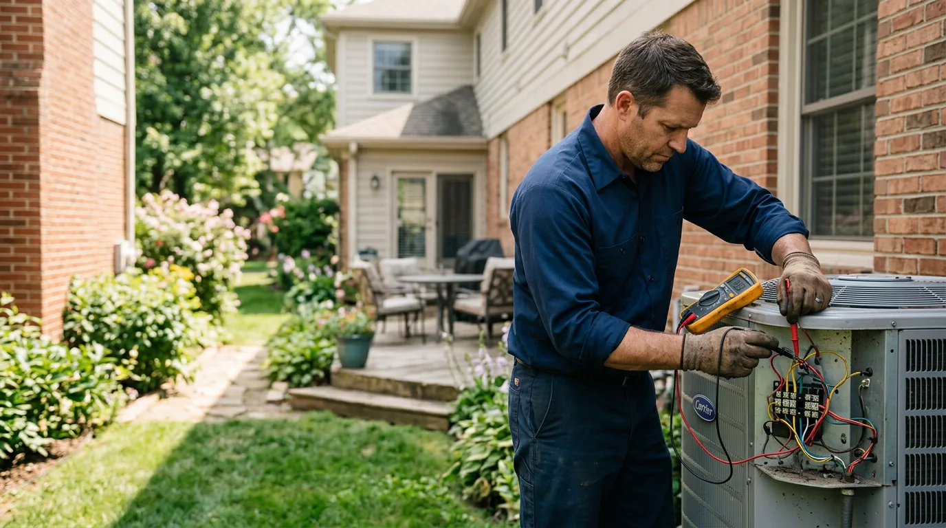 HVAC technician working near South Heights, PA
